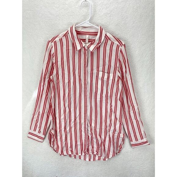 Aritzia Babaton The Group Shirt Women’s Size S Striped Button Relaxed Fit - Picture 2 of 9